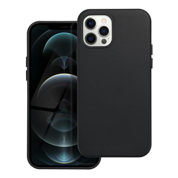Futerał LEATHER MAG COVER kompatybilny z MagSafe do IPHONE 12 Pro czarny