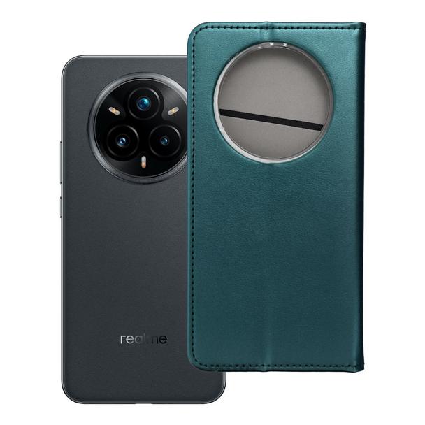 Etui z klapką na Realme 14 PRO PLUS Smart Magneto ciemnozielone