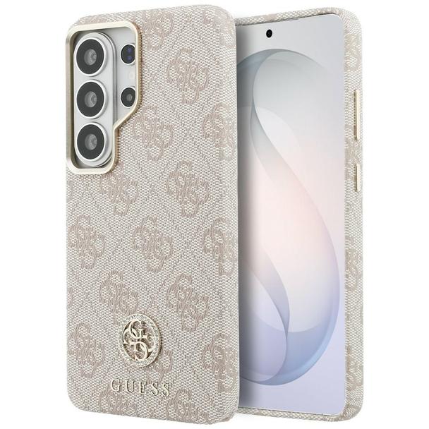 GUESS futerał do SAMSUNG S26 Ultra GUHMS26LP4GRMDEP (4G Rhinestone Round Logo MagSafe) różowy
