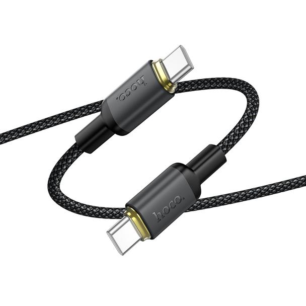 Kabel USB C do USB C Hoco 3A 60W 1 m X128 Benefit czarny