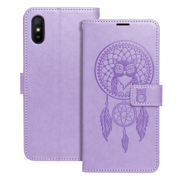 Etui z klapką na Xiaomi Redmi 9AT / Redmi 9A Mezzo Book łapacz snów fioletowe