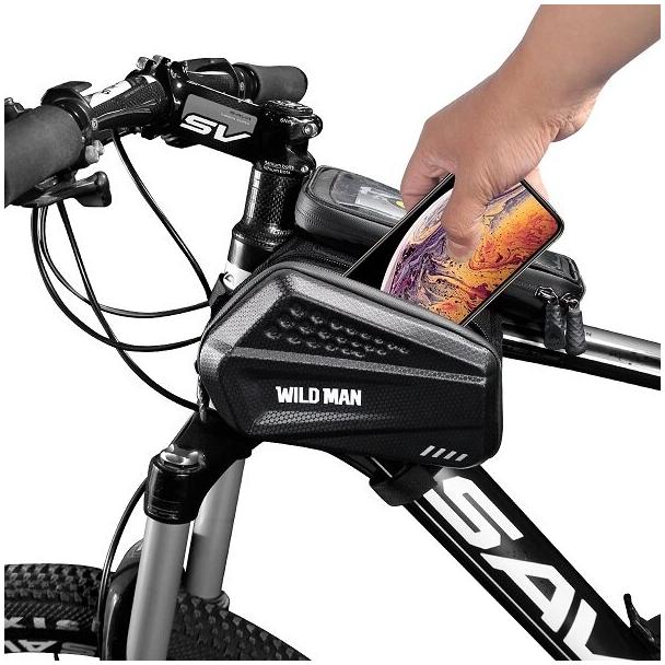 WILDMAN sakwa rowerowa na ramę na zamek 1,2L (4"-7") ES6 czarna