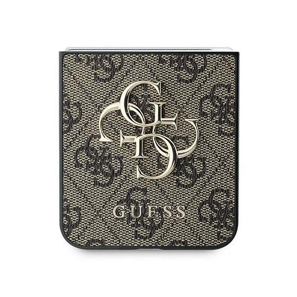 GUESS futerał do SAMSUNG Z Flip 6 GUHCZF64GMGBR (PU 4G Leather Metal Logo) brązowy
