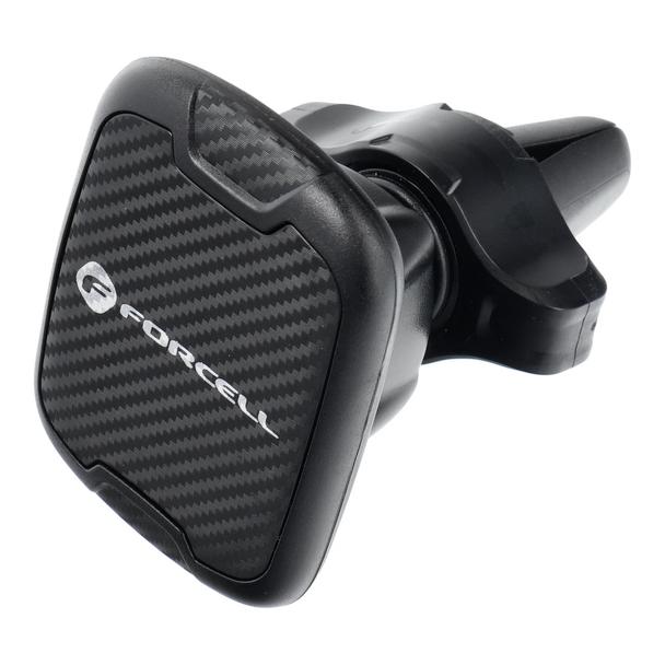 Uchwyt na telefon do samochodu magnetyczny Forcell F-Grip Carbon H-CT325 do kratki czarny