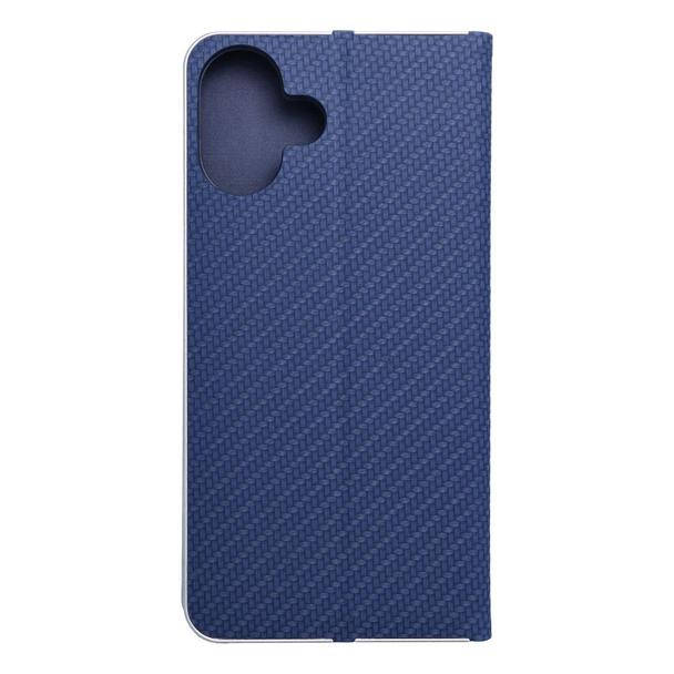 Etui z klapką na iPhone 16 PLUS Luna Book Carbon niebieskie