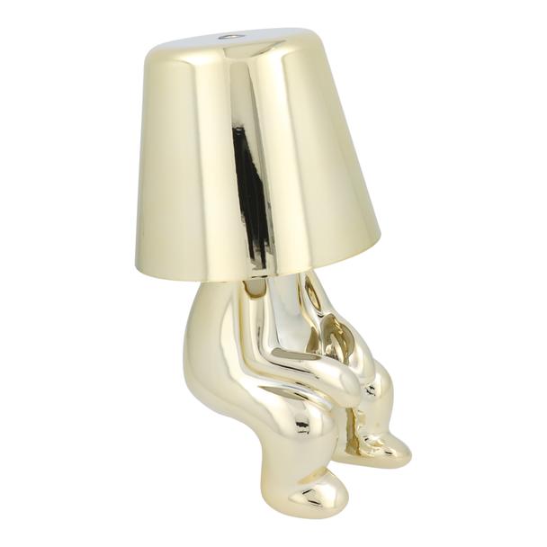 Lampka nocna GOLD MAN Art Deco siedzący (wzór 2) MLTL