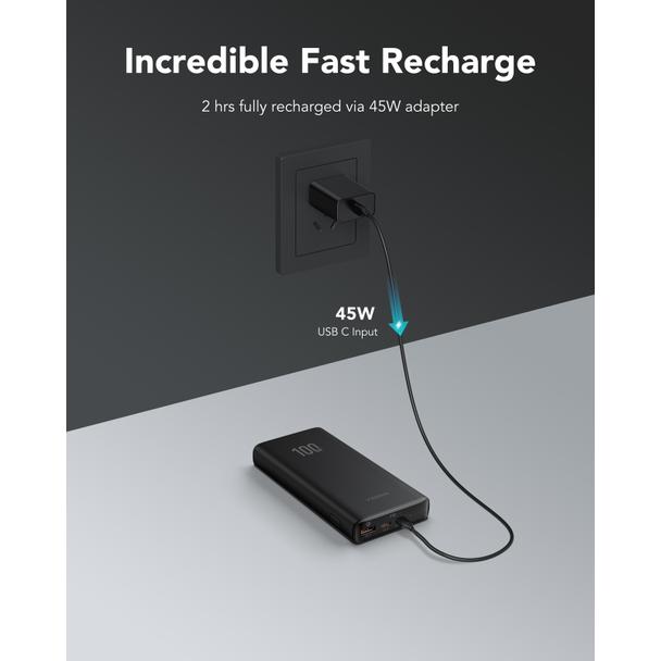 Powerbank Veger T100 (W2032C-100) PD QC3.0 5A 100W 20000 mAh czarny 0INT