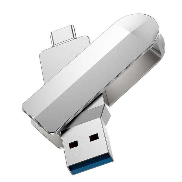 Pendrive 32GB USB 3.0 (USB A + USB C) Hoco UD10 srebrny