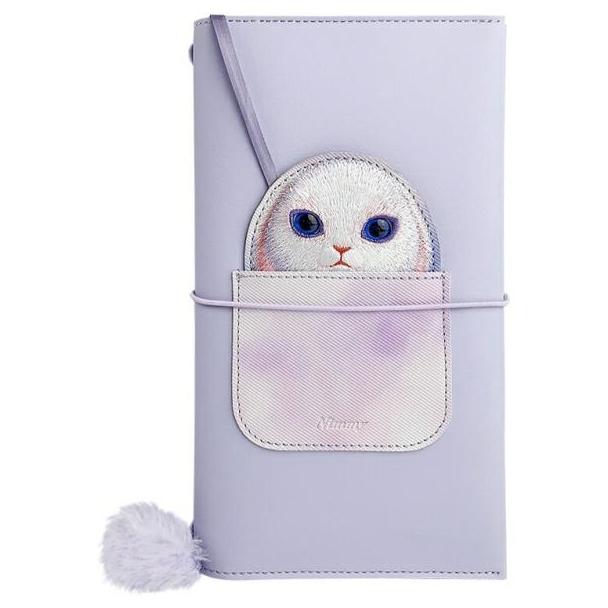 NIMMY zestaw 2w1 notatnik + długopis BIG EYED PET 2.0 Rabbit fioletowy