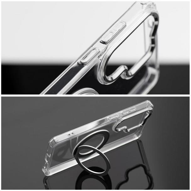 Etui na Samsung S26 ULTRA Frame Circle Stand zgodne z MagSafe transparentne