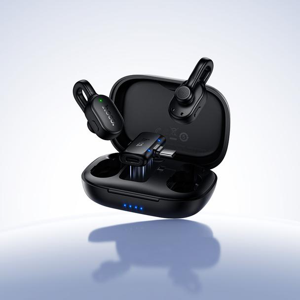 Mikrofon krawatowy bezprzewodowy USB-C Hoco L27 czarny