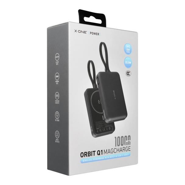 Powerbank X-ONE Orbit Magcharge kompatybilny z MagSafe 10000mAh - czarny