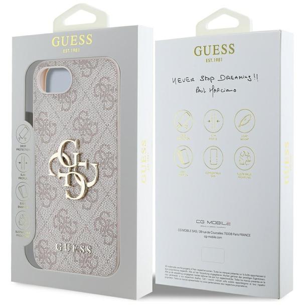 GUESS futerał do IPHONE 16e (SE 4 2025) GUHCPSE44GMGPI (4G PU Big Logo) różowy