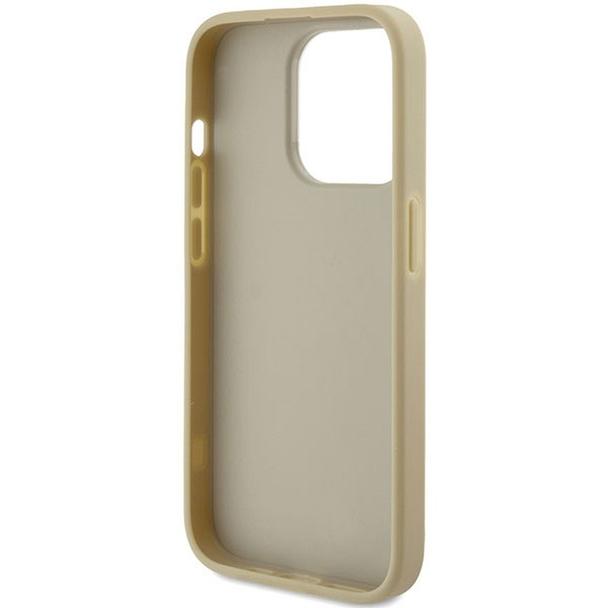 GUESS futerał do IPHONE 15 Pro GUHCP15LHG4SGD (Fixed Glitter Big 4G) złoty
