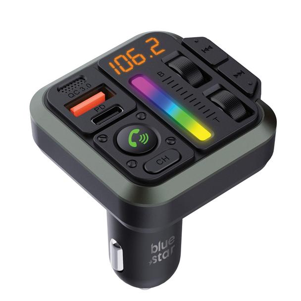 Transmiter samochodowy bluetooth Blue Star AutoBeat QC3.0 PD 20W MT04B czarny