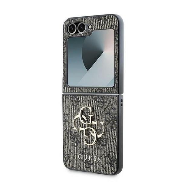 GUESS futerał do SAMSUNG Z Flip 6 GUHCZF64GMGBR (PU 4G Leather Metal Logo) brązowy
