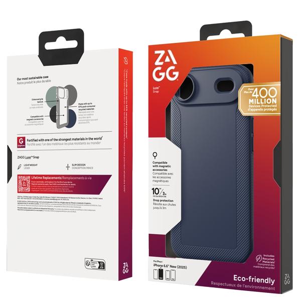 ZAGG futerał LUXE SNAP kompatybilny z MagSafe do IPHONE 17 Air navy