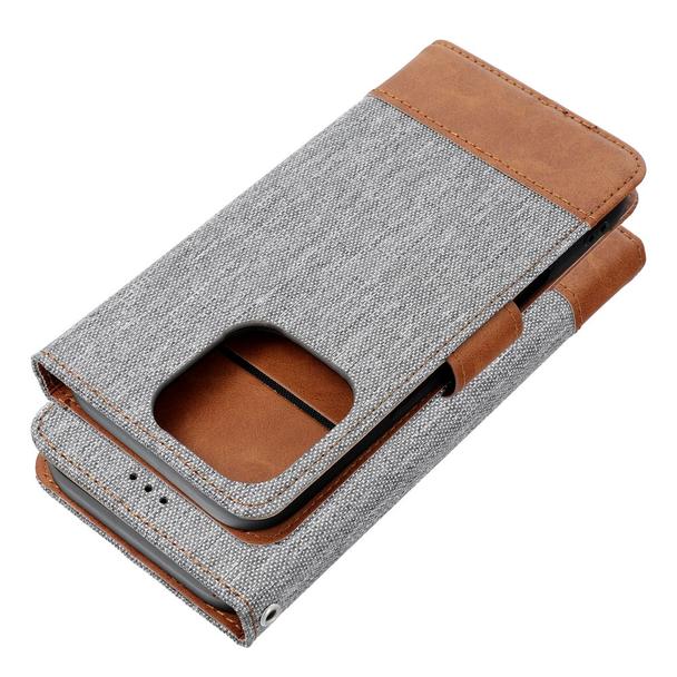 Etui z klapką na iPhone 17 AIR Jeans Book szare