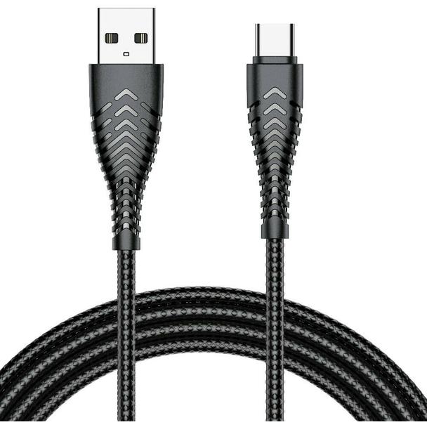 Kabel USB A do Typ C VEGER 2,4A V104 1,2 m czarny