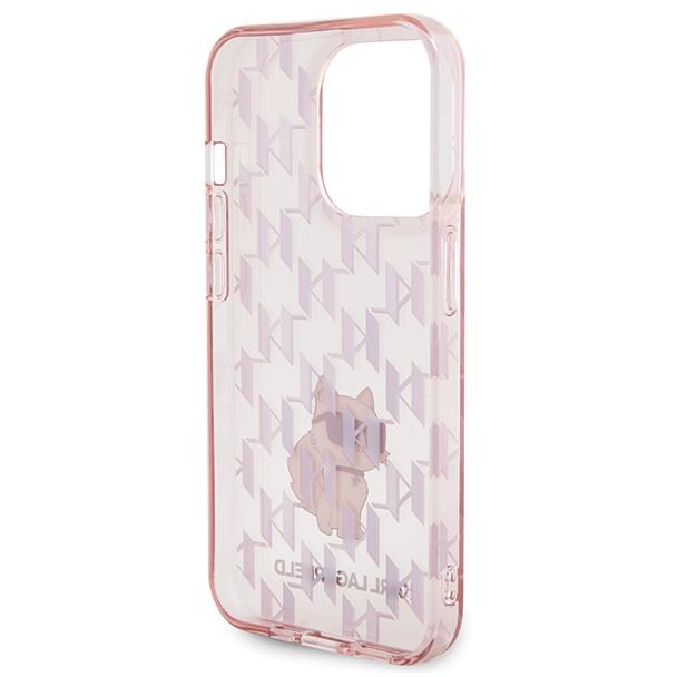 KARL LAGERFELD futerał do IPHONE 15 Pro Max KLHCP15XHNCMKLP (Monogram) różowy