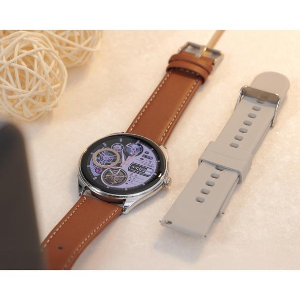 Smartwatch Hoco 1,43" AMOLED IP67 z funkcją rozmowy Y22 srebrny