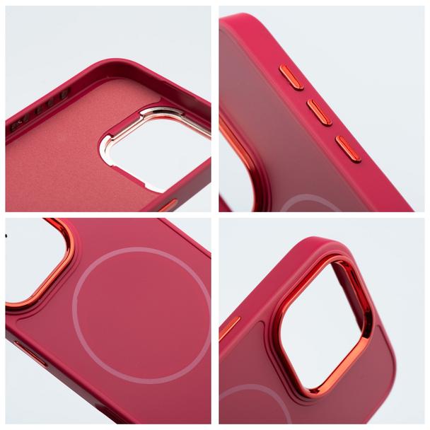 Futerał do iPhone 14 PRO Frame Mag Cover zgodny z MagSafe magenta