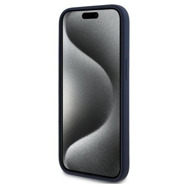 RED BULL futerał do IPHONE 15 kompatybilny z MagSafe RBHMP15S24SIILVR (Silicone red Ring) navy