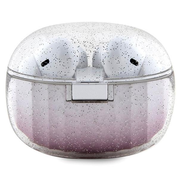 GUESS słuchawki bezprzewodowe bluetooth TWS + stacja dokująca GUTWSHDGKEEP (Glitter gradient) różowe