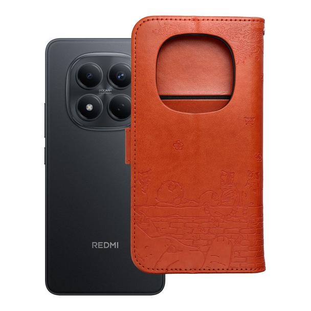 Etui z klapką na Redmi NOTE 15 PRO 4G Mezzo Book koty brązowe