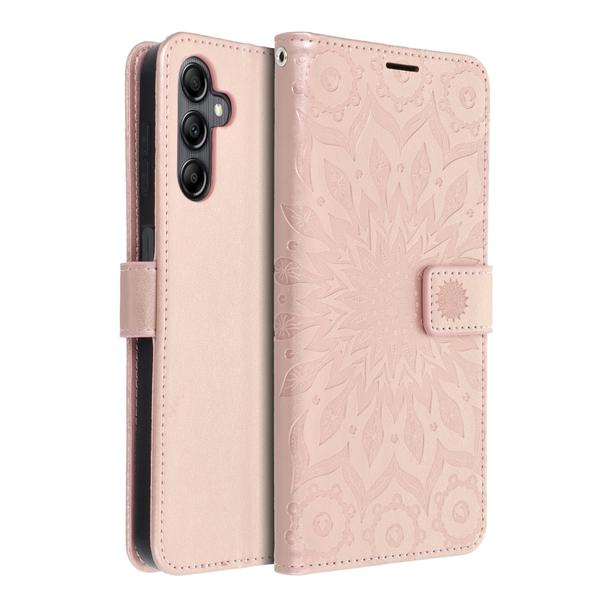 Etui z klapką na Samsung A14 4G / A14 5G Mezzo Book mandala złoto-różowe