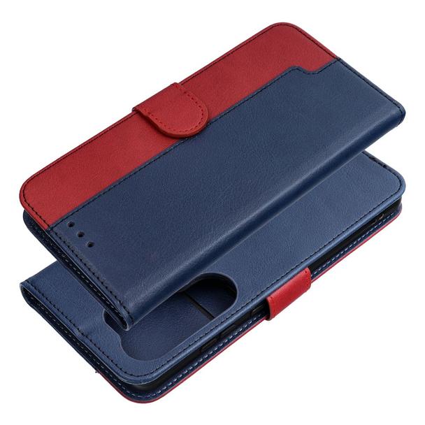 Etui z klapką na Motorola G17 POWER Split Book granatowo-czerwone