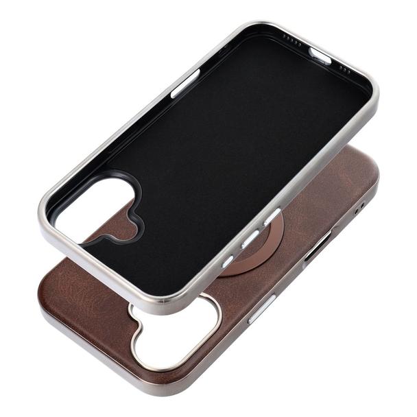 Futerał do iPhone 15 PRO Gentleman Mag Cover zgodny z MagSafe brązowy