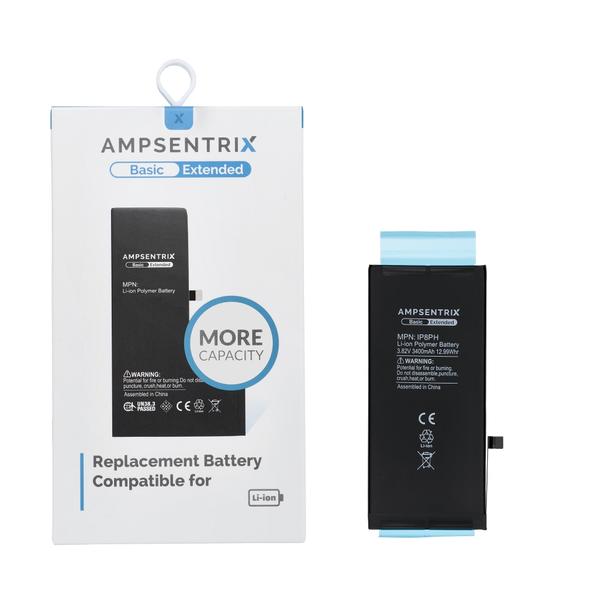 AmpSentrix Basic bateria do iPhone 8 Plus (zwiększona pojemność 3400 mAh)