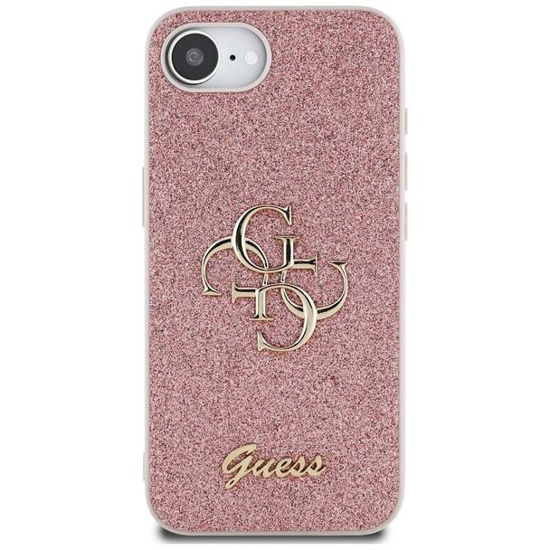 GUESS futerał do IPHONE 16e (SE 4 2025) GUHCPSE4HG4SGP (Fixed Glitter Big 4G) różowy
