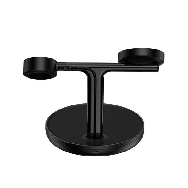 BASEUS ładowarka indukcyjna 3w1 kompatybilna z MagSafe 15W WXTE000101 czarna