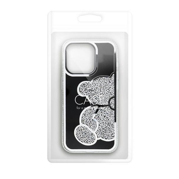 Etui na iPhone 18 Pro Max / 17 Pro Max Teddy Bear srebrne