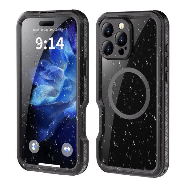 Futerał do iPhone 16 PRO MAX Shellbox GT wodoodporny zgodny z MagSafe czarny
