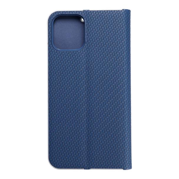 Etui z klapką na iPhone 12 / 12 PRO Luna Book Carbon niebieskie