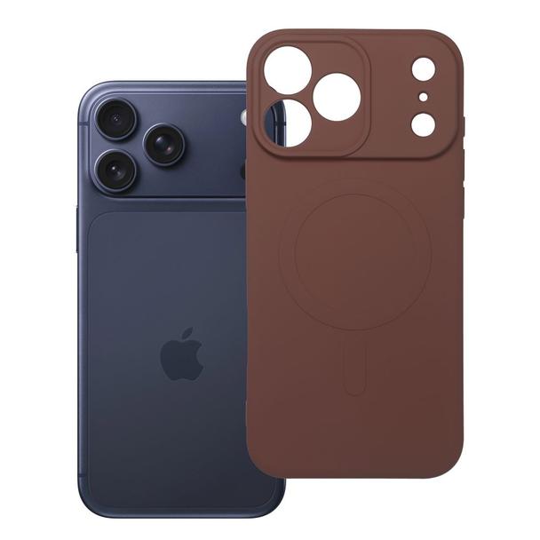 Futerał do iPhone 17 PRO MAX Silicone Mag Cover zgodny z MagSafe brązowy