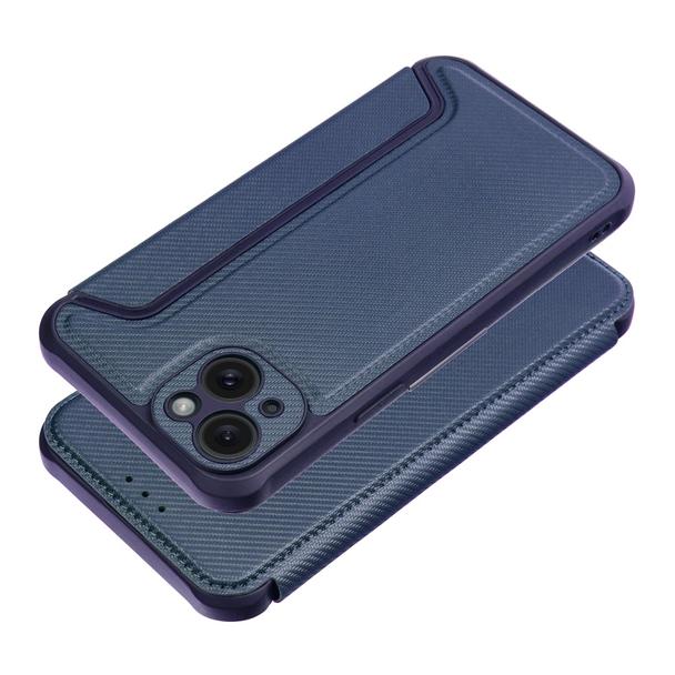 Etui z klapką na iPhone 15 PLUS Razor Book niebieskie