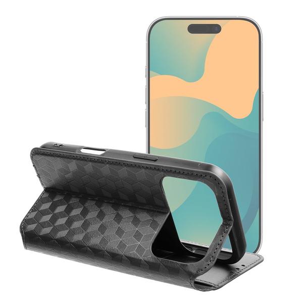 Etui z klapką na iPhone 17 Cubic Book czarne