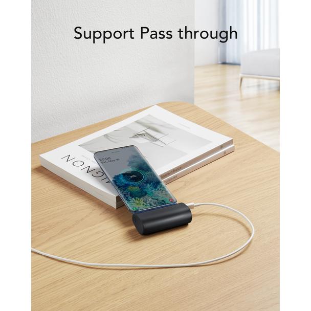 Powerbank Veger PlugOn (W0556/V0556) PD QC3.0 3A 20W 5000 mAh z wbudowanym złączem Typ C czarny