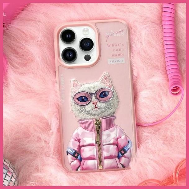 NIMMY futerał COOL&CUTE 2.0 Cat do IPHONE 15 Pro różowy