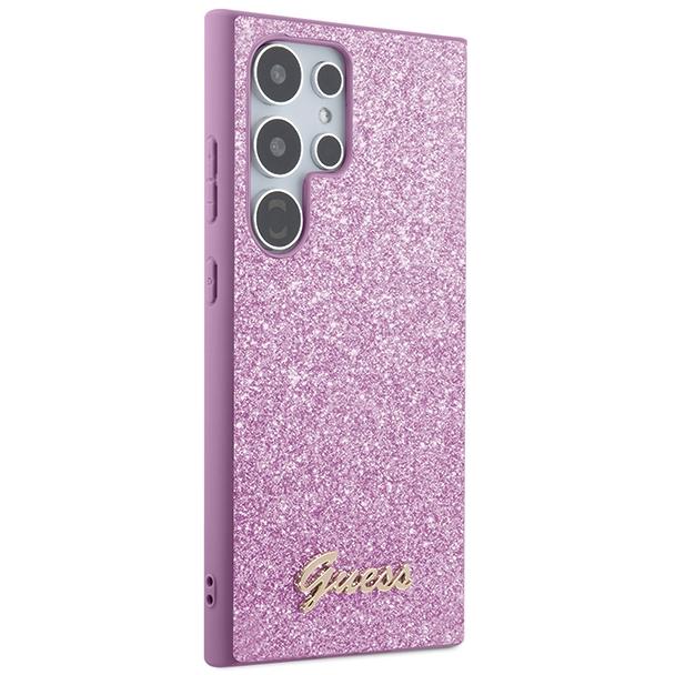 GUESS futerał do SAMSUNG S24 Ultra GUHCS24LHGGSHU (Glitter Script) fioletowy