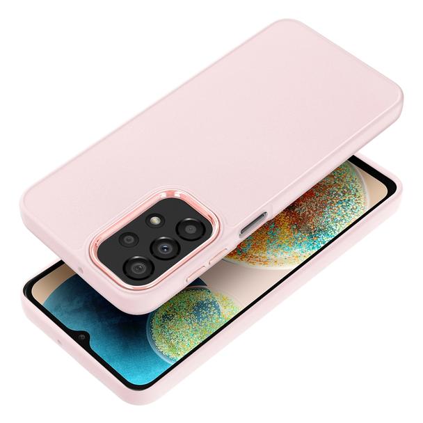 Futerał do Samsung A23 5G Frame pudrowy róż