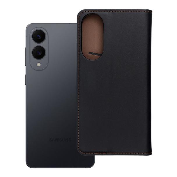 Etui z klapką na Samsung S25 EDGE Smart Pro Book skórzane czarne