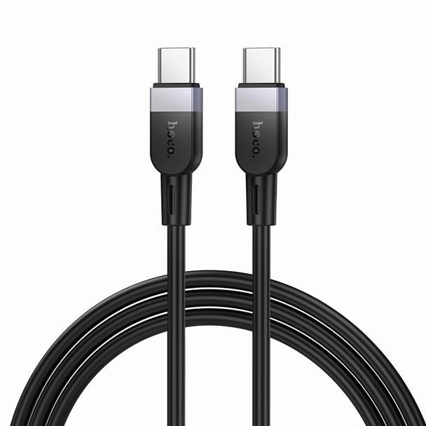 Kabel USB C do USB C Hoco 3A 60W Silikonowy 1 m X109 czarny