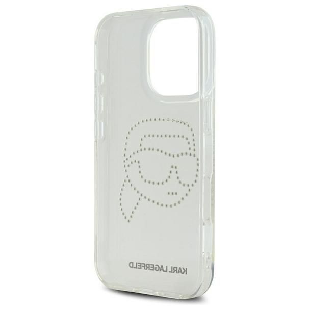 KARL LAGERFELD futerał do IPHONE 16 Pro KLHCP16LHKHDCELT (IML Rhinestones K Head) transparent