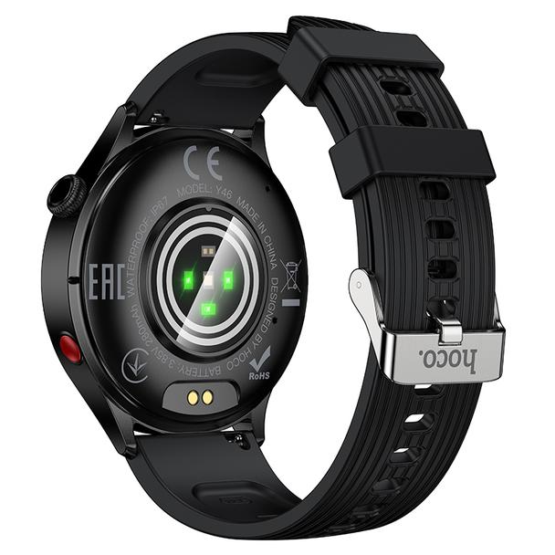 Smartwatch 1,39" IP67 TFT z funkcją rozmowy Hoco Y46 czarny