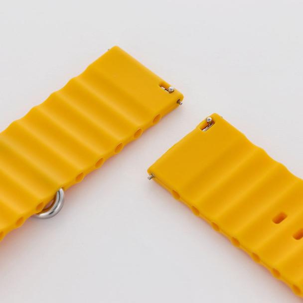 Pasek do zegarka 22 mm Titmo Strap S2 silicone żółty